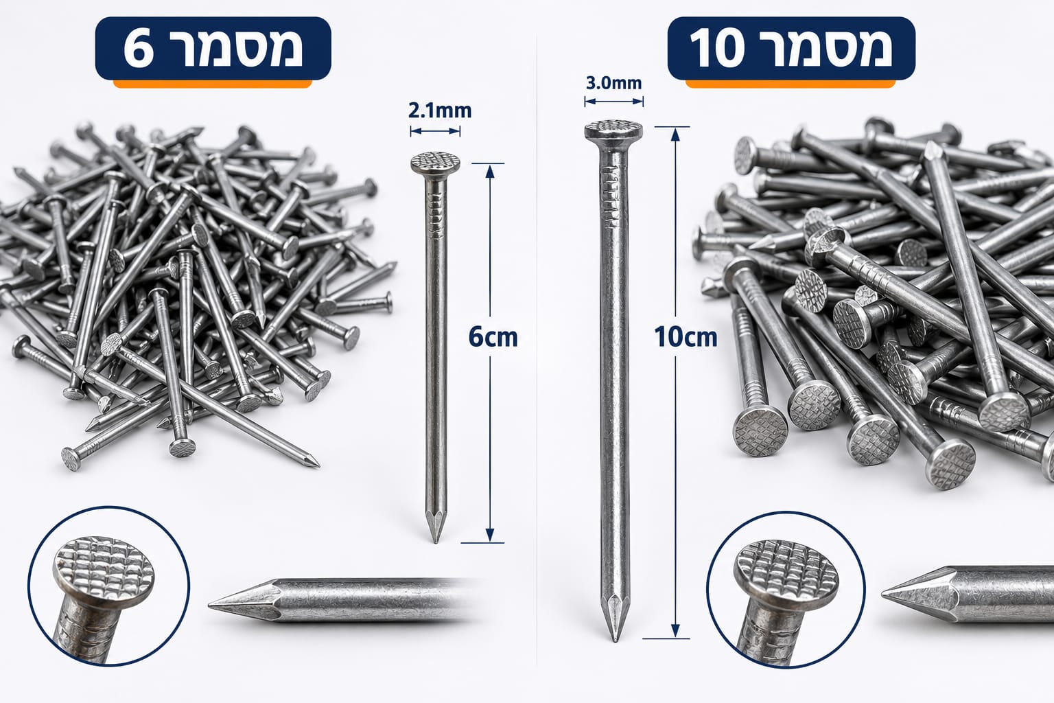 מסמר 6/10 - כלי עבודה ואמצעי חיבור